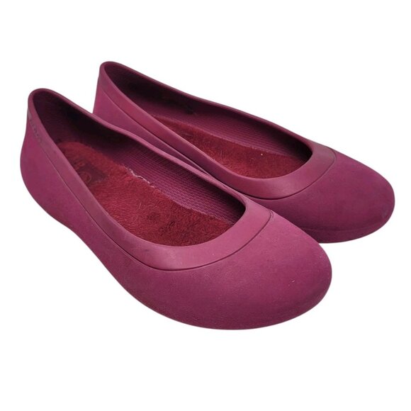 Crocs Ballet Flats Women's Size 6 Pink Slip On Shoes - Picture 1 of 6